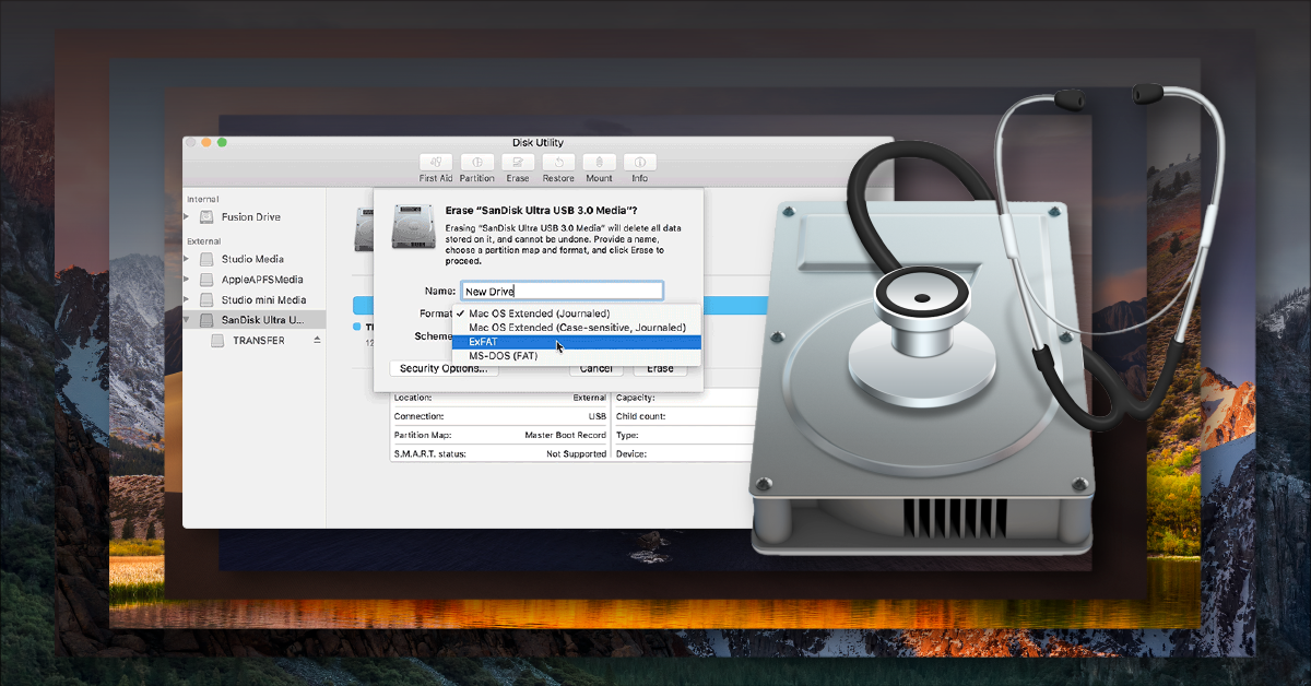 formating for ntfs from mac